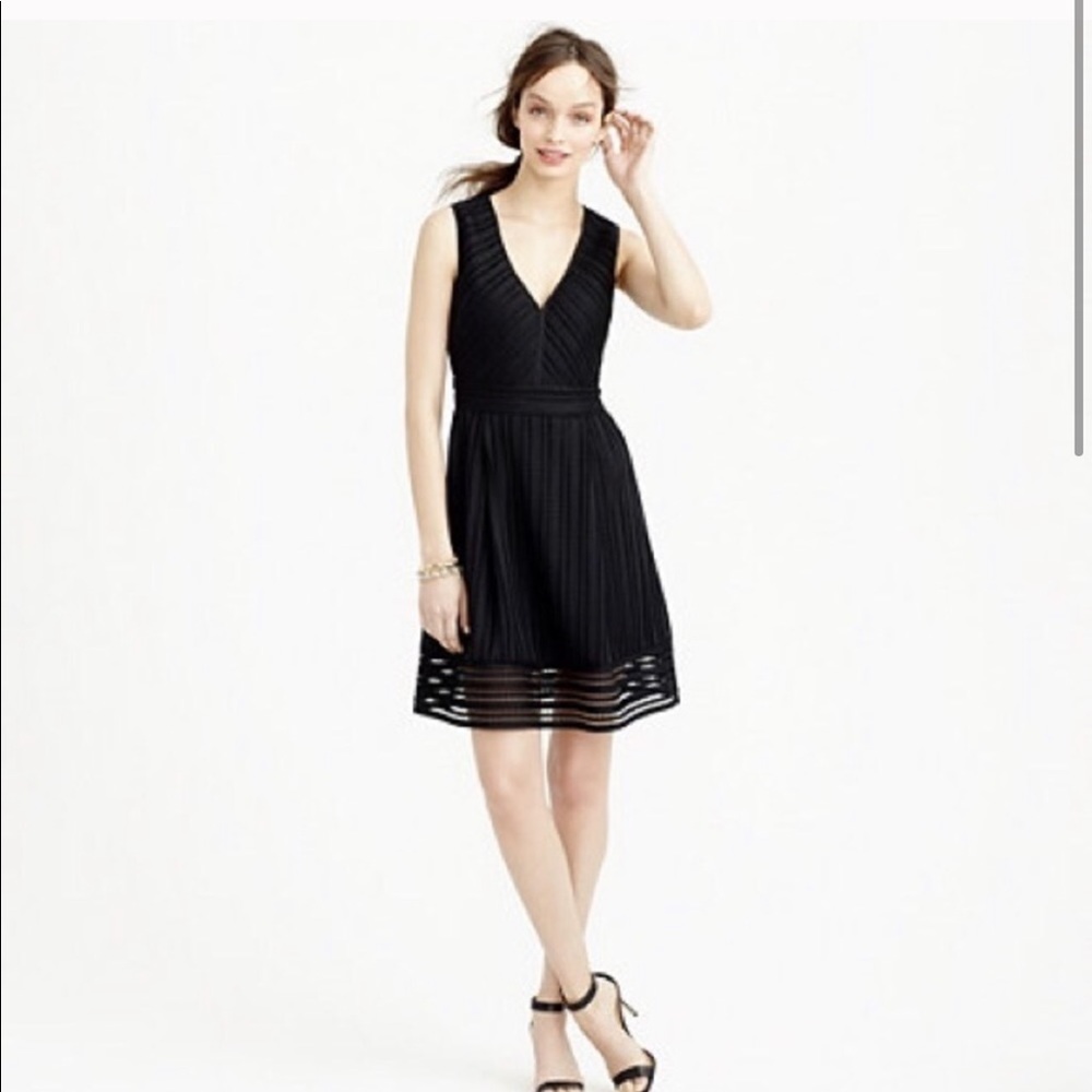Jcrew black eyelet dress